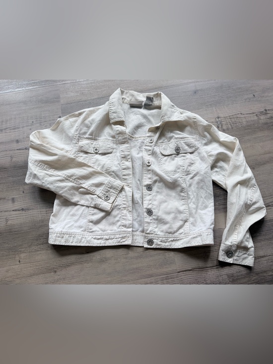 Jackets & Blazers - Vintage Bill Blass Cream linen cotton denim jacket